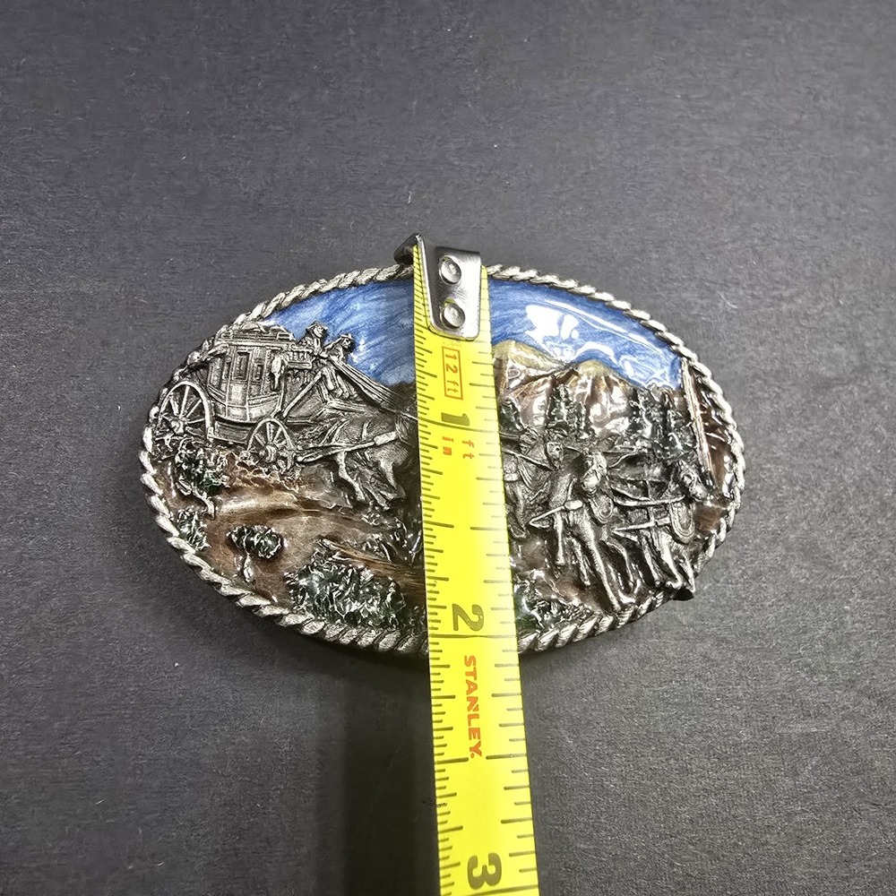 Siskiyou Buckle Co‎ Vintage 1983 Stagecouch Williams Oregon Belt Buckle - Picture 7 of 7